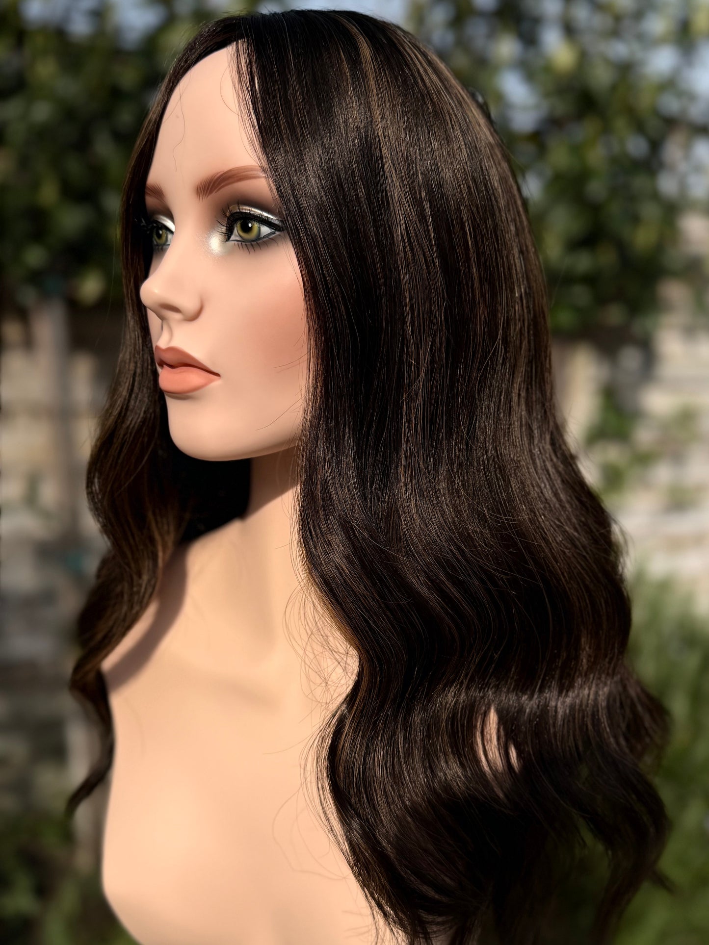 Marrakesh luxury human hair silk base hair topper by Tresselle London, designed for natural crown density, discreet fullness and seamless blending.