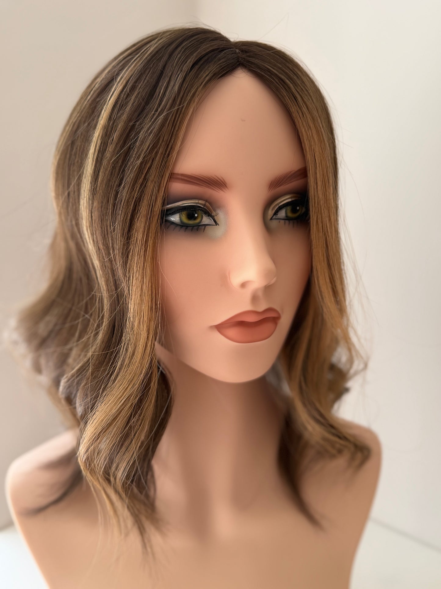 Hazel luxury human hair topper by Tresselle London. Lightweight mono construction for natural volume, effortless wear and a beautifully undetectable finish.