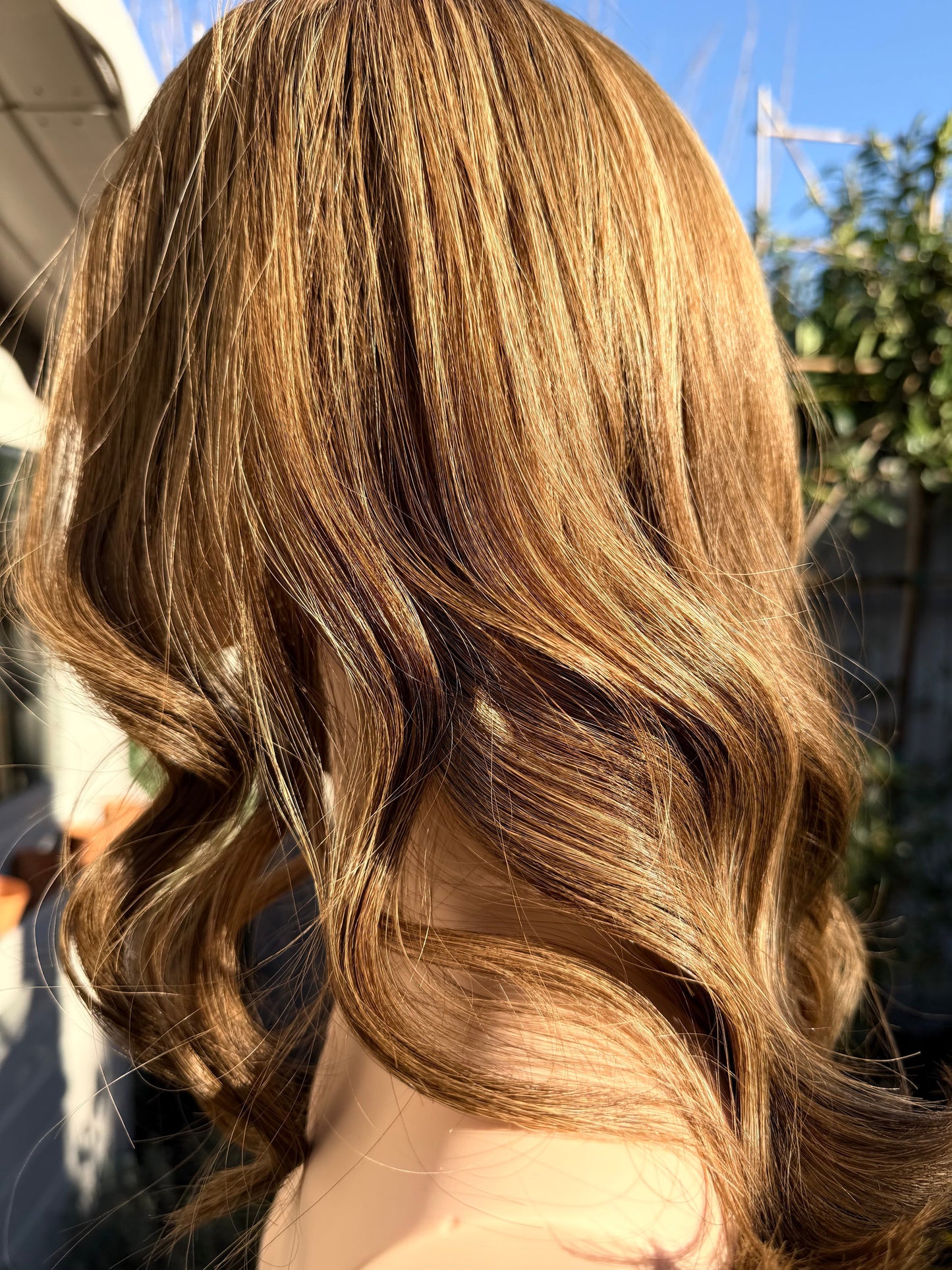 Edinburgh Auburn luxury human hair silk base topper by Tresselle London, designed for natural crown density, discreet fullness and seamless blending.