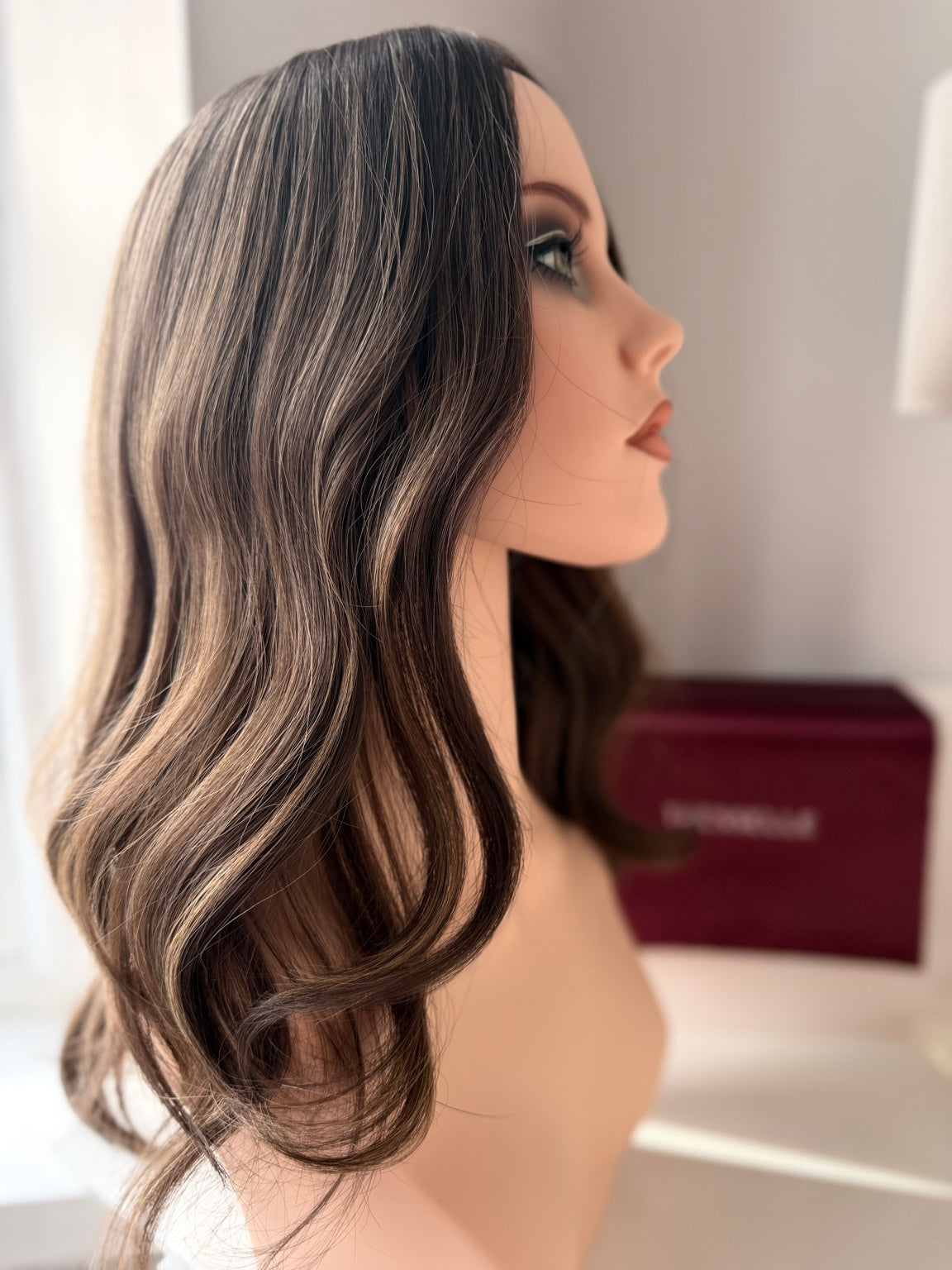 Capri luxury human hair silk base topper by Tresselle London, designed for natural crown density, discreet fullness and seamless blending.