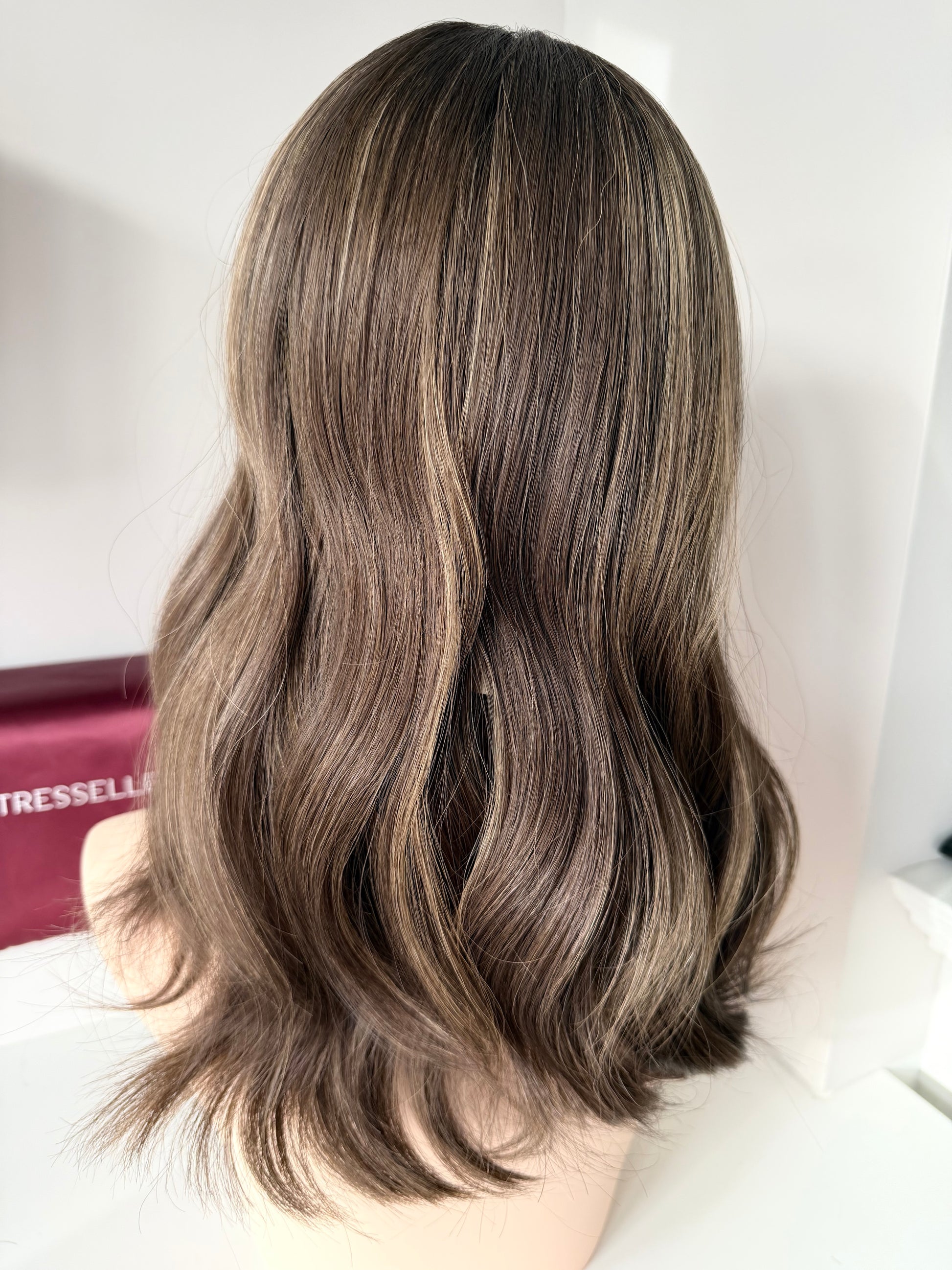 Capri luxury human hair silk base topper by Tresselle London, designed for natural crown density, discreet fullness and seamless blending.
