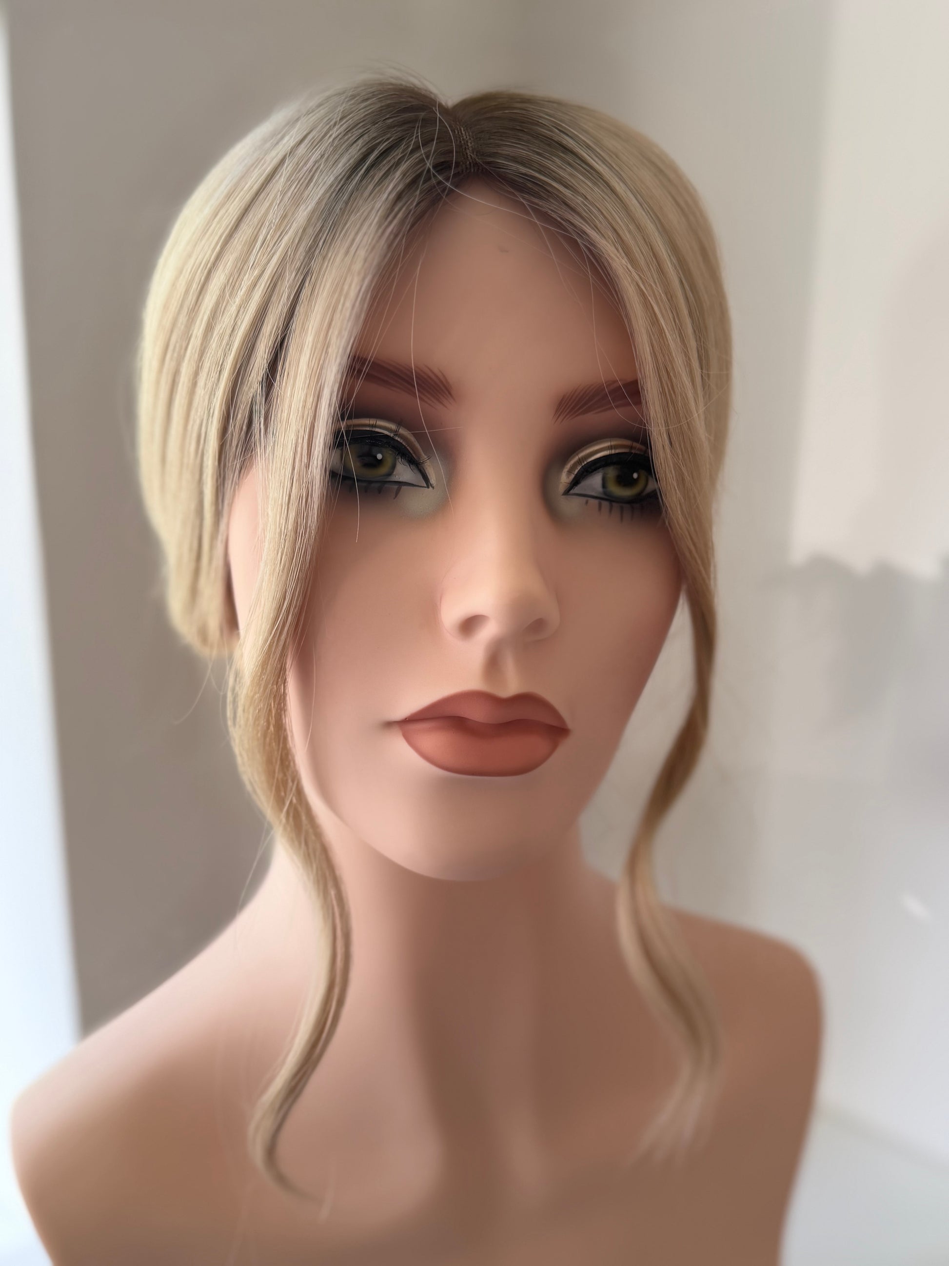 Wheat luxury human hair topper by Tresselle London. Lightweight mono construction for natural volume, effortless wear and a beautifully undetectable finish.
