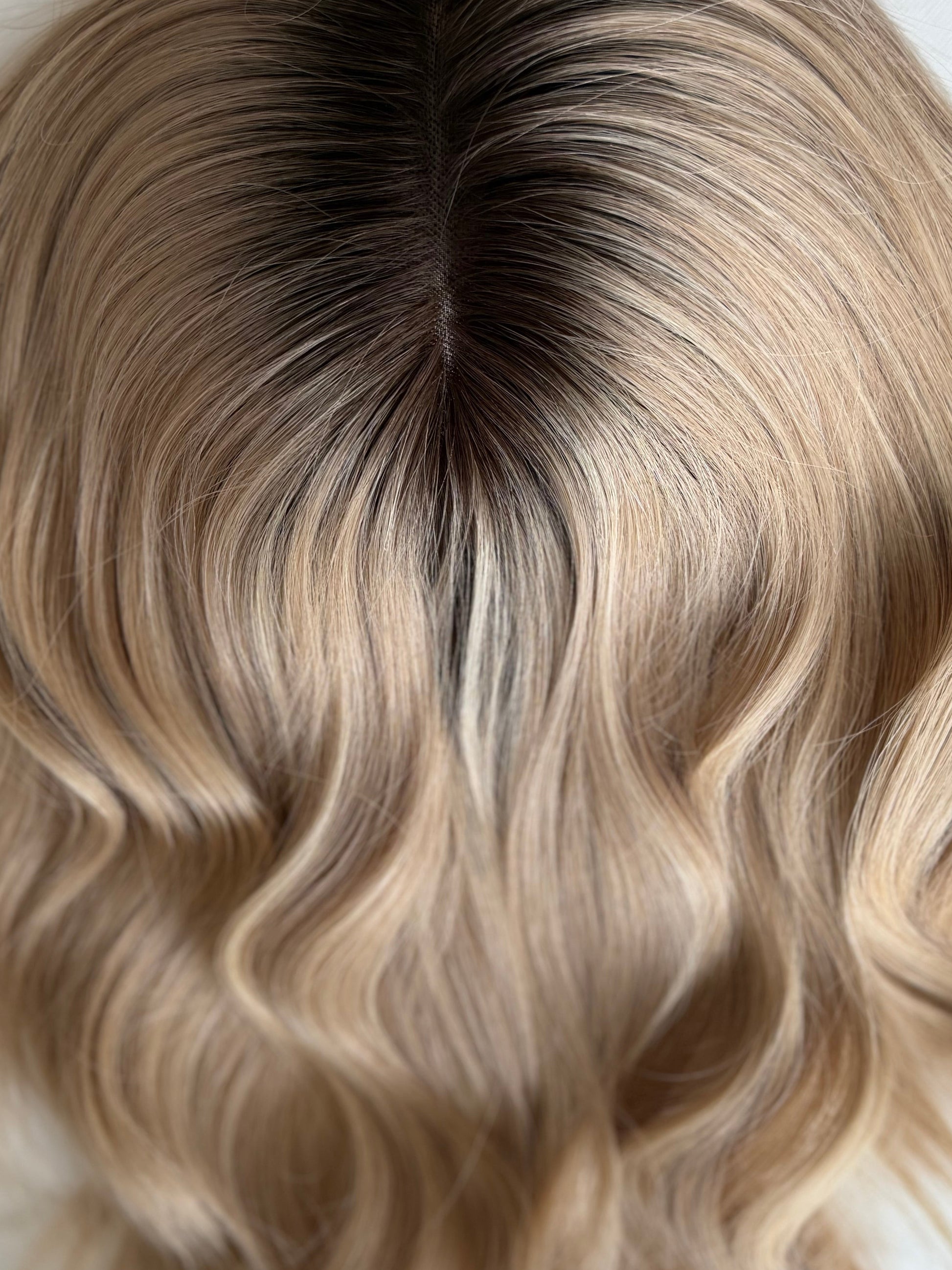 Wheat luxury human hair topper by Tresselle London. Lightweight mono construction for natural volume, effortless wear and a beautifully undetectable finish.