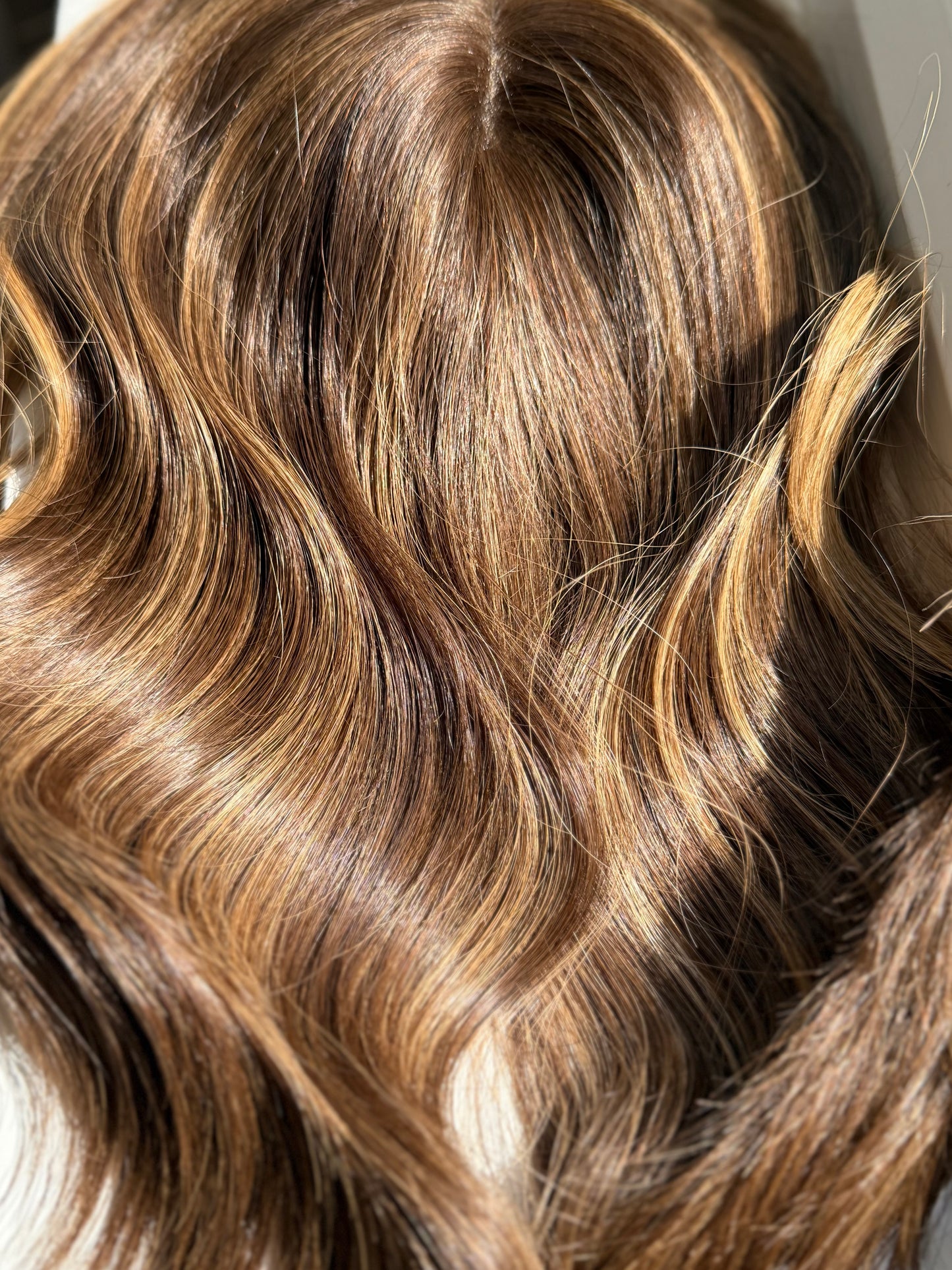 Hazel luxury human hair topper by Tresselle London. Lightweight mono construction for natural volume, effortless wear and a beautifully undetectable finish.