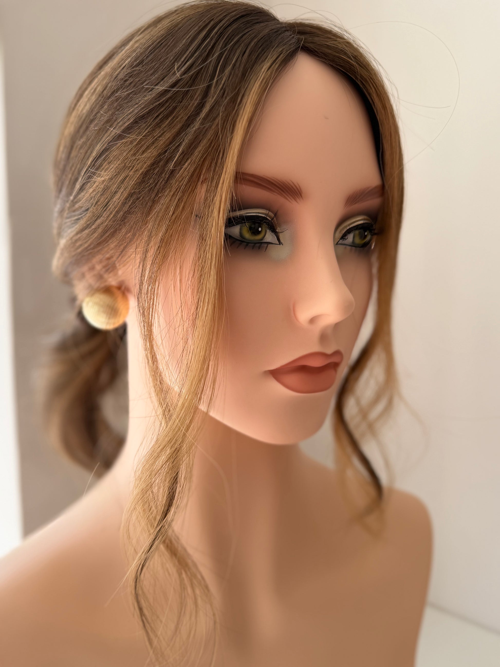 Hazel luxury human hair topper by Tresselle London. Lightweight mono construction for natural volume, effortless wear and a beautifully undetectable finish.