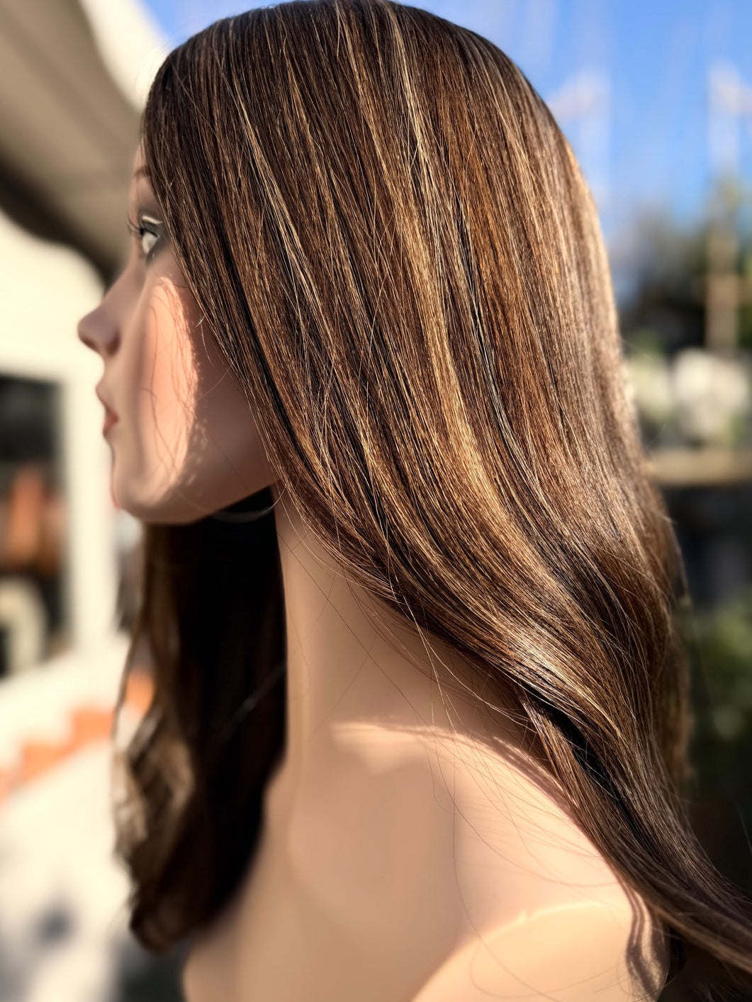 Capri luxury human hair silk base topper by Tresselle London, designed for natural crown density, discreet fullness and seamless blending.