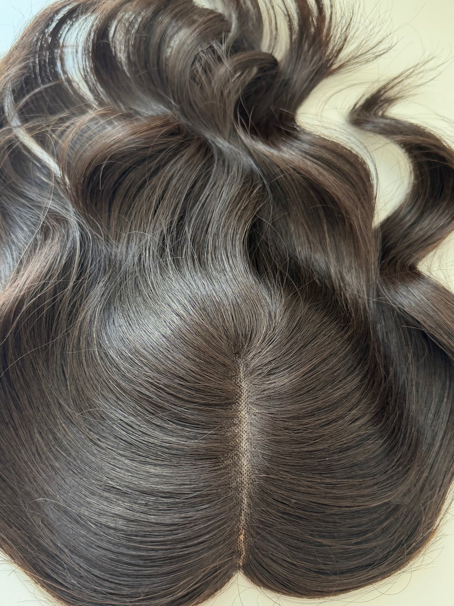 Espresso luxury human hair mono topper by Tresselle London, designed for effortless volume, lightweight wear and a naturally undetectable finish.