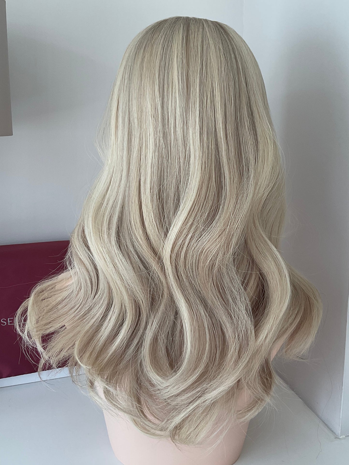 Stockholm Blonde luxury human hair silk base topper by Tresselle London, designed for natural crown density, discreet fullness and seamless blending.