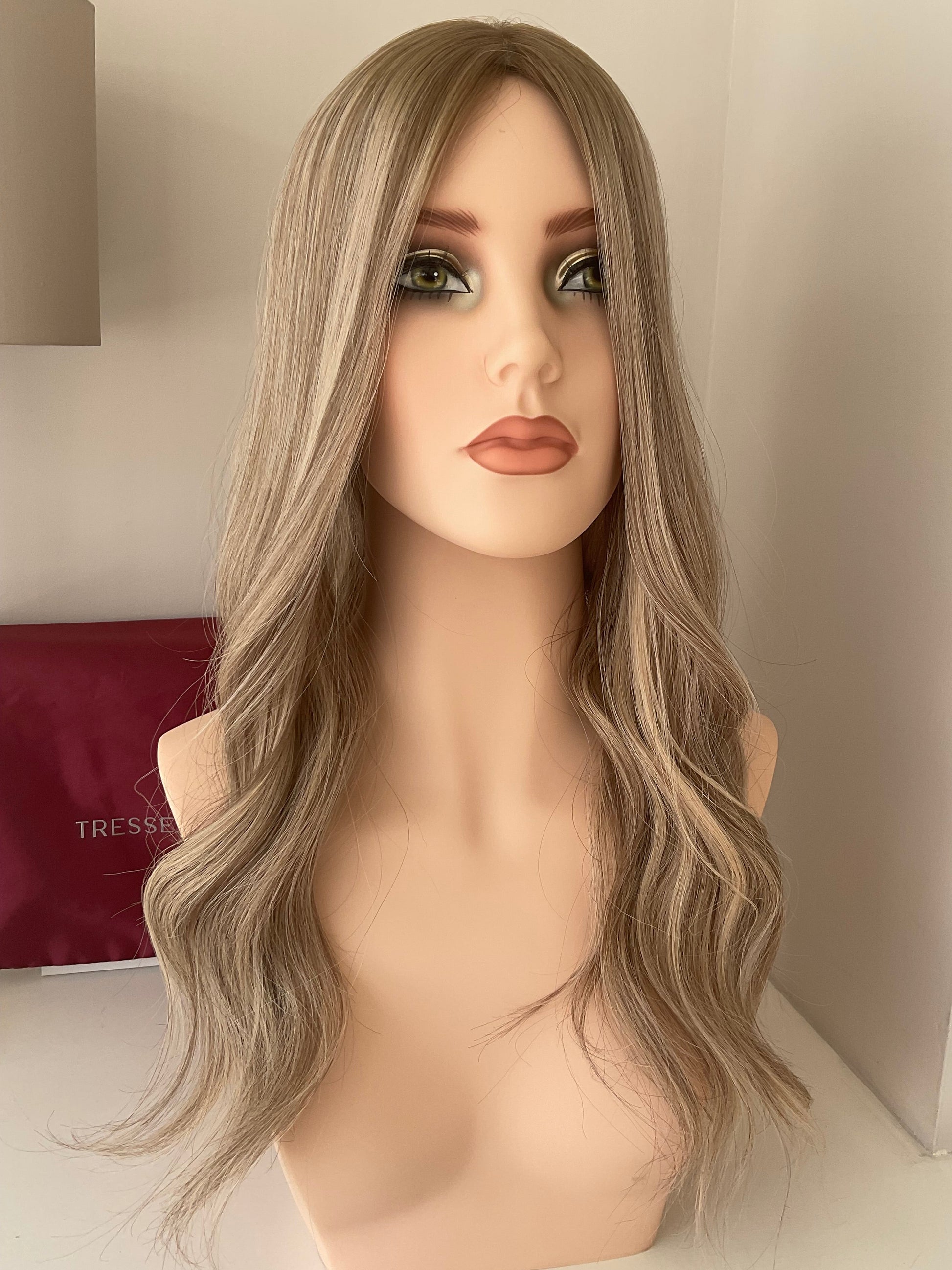 Vienna Blonde luxury human hair silk base topper by Tresselle London, designed for natural crown density, discreet fullness and seamless blending.