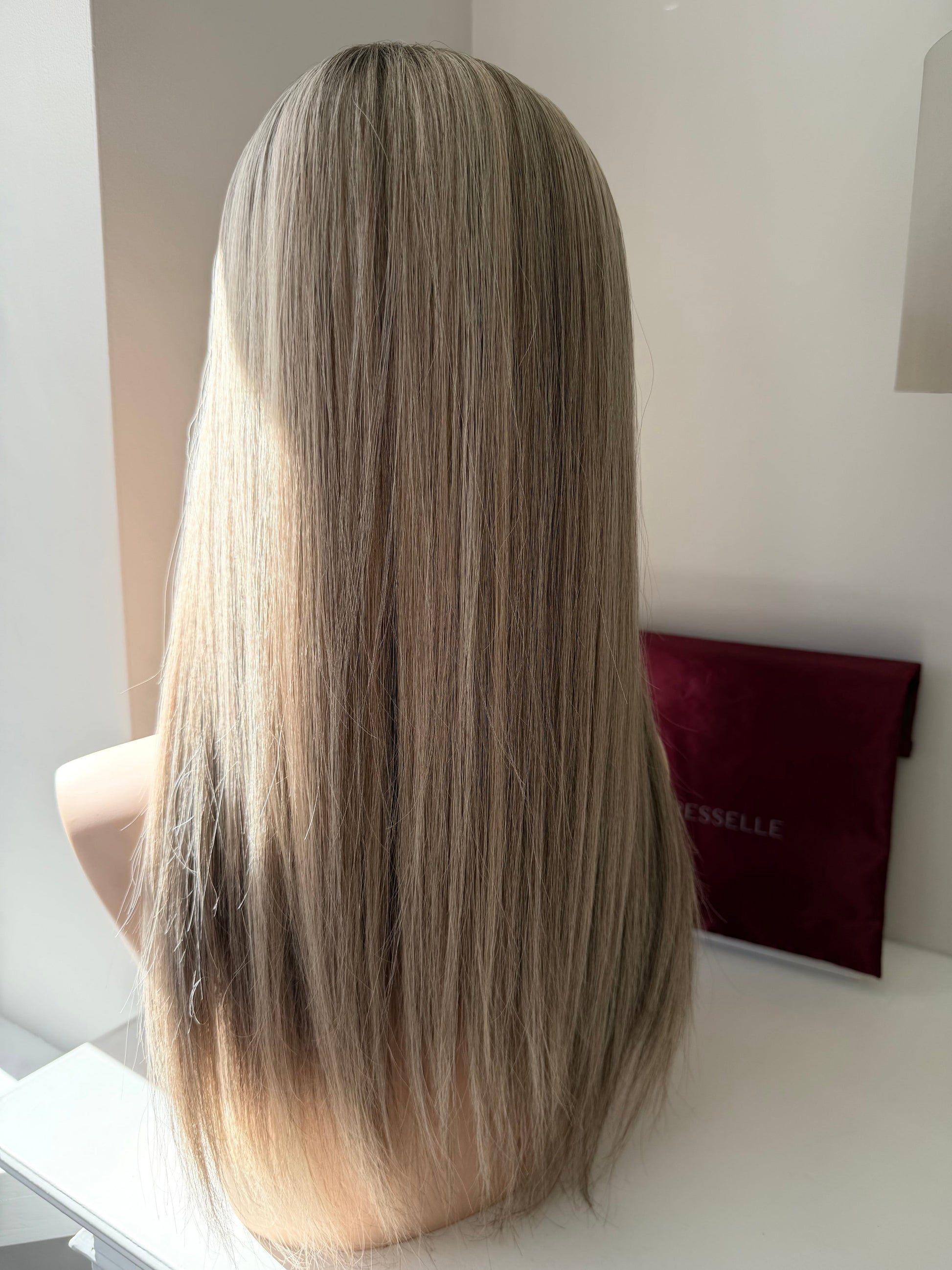 Vienna Blonde luxury human hair silk base hair topper by Tresselle London, designed for natural crown density, discreet fullness and seamless blending.