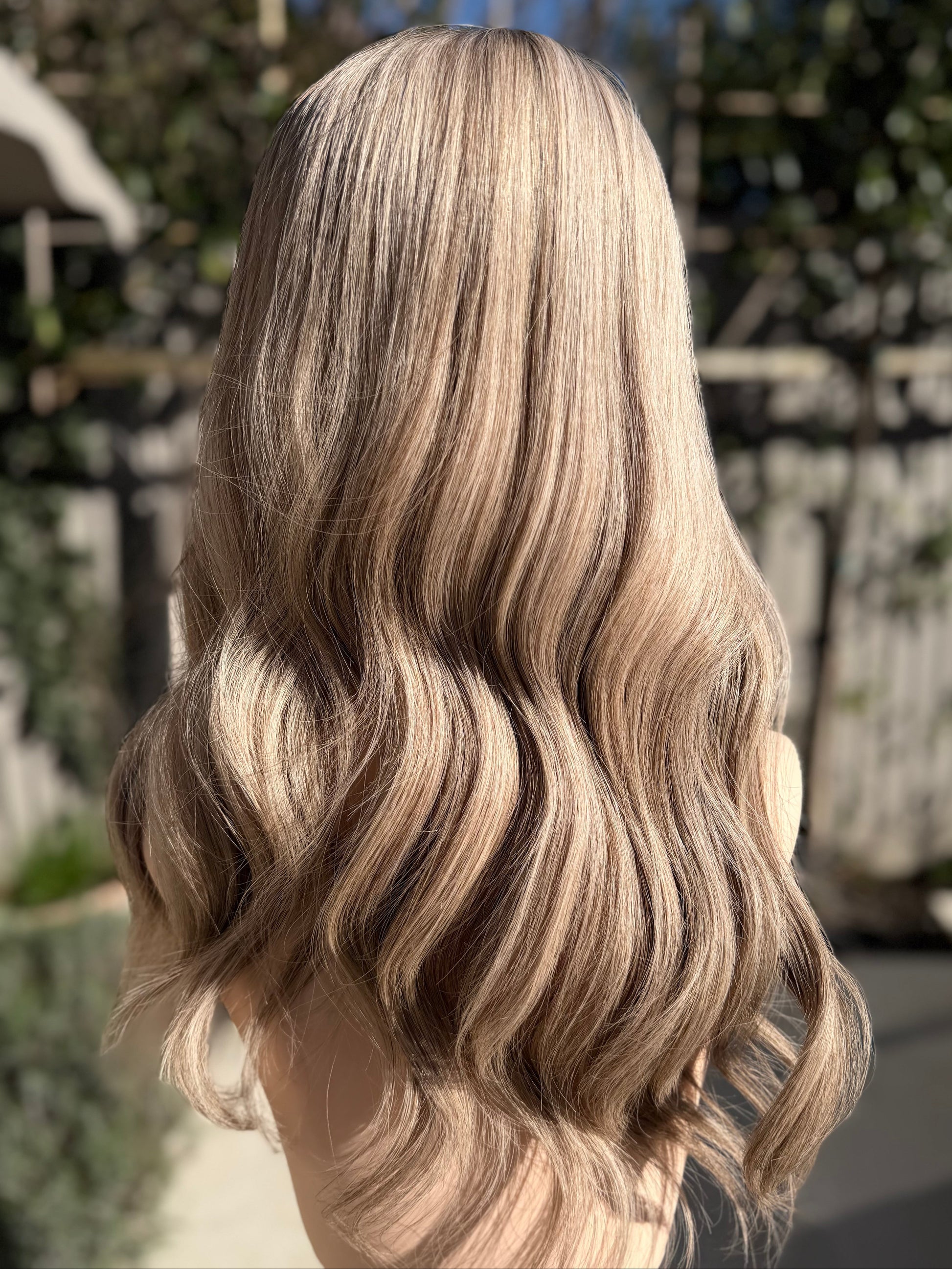 Vienna Blonde luxury human hair silk base hair topper by Tresselle London, designed for natural crown density, discreet fullness and seamless blending.