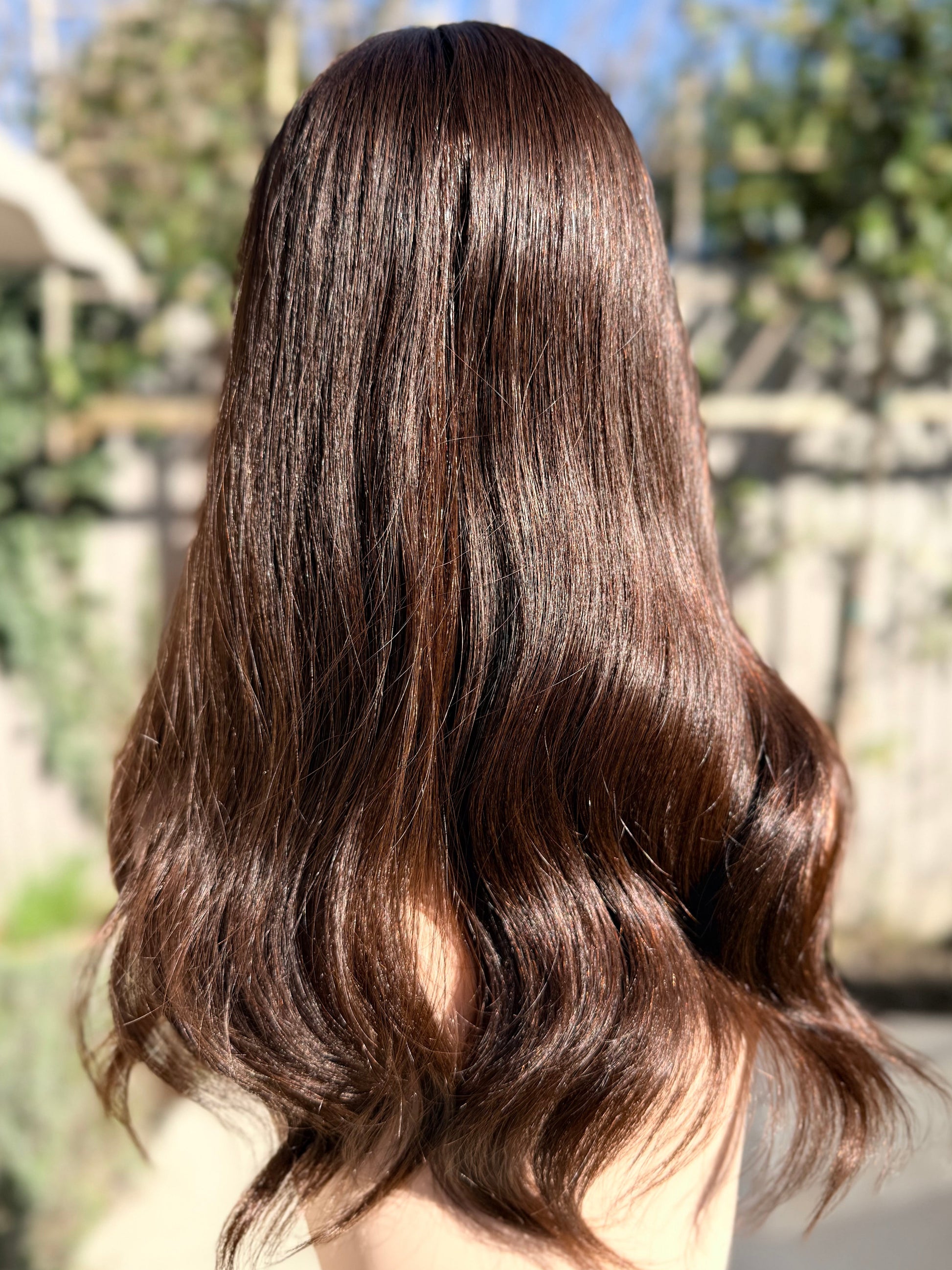 Rio Flame luxury human hair silk base hair topper by Tresselle London, designed for natural crown density, discreet fullness and seamless blending.