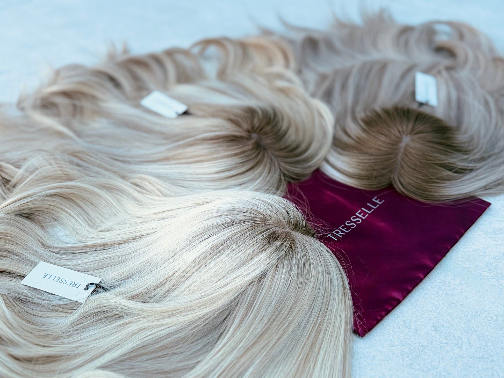 Luxury human hair silk base topper by Tresselle London, designed for natural crown density, discreet fullness and seamless blending.