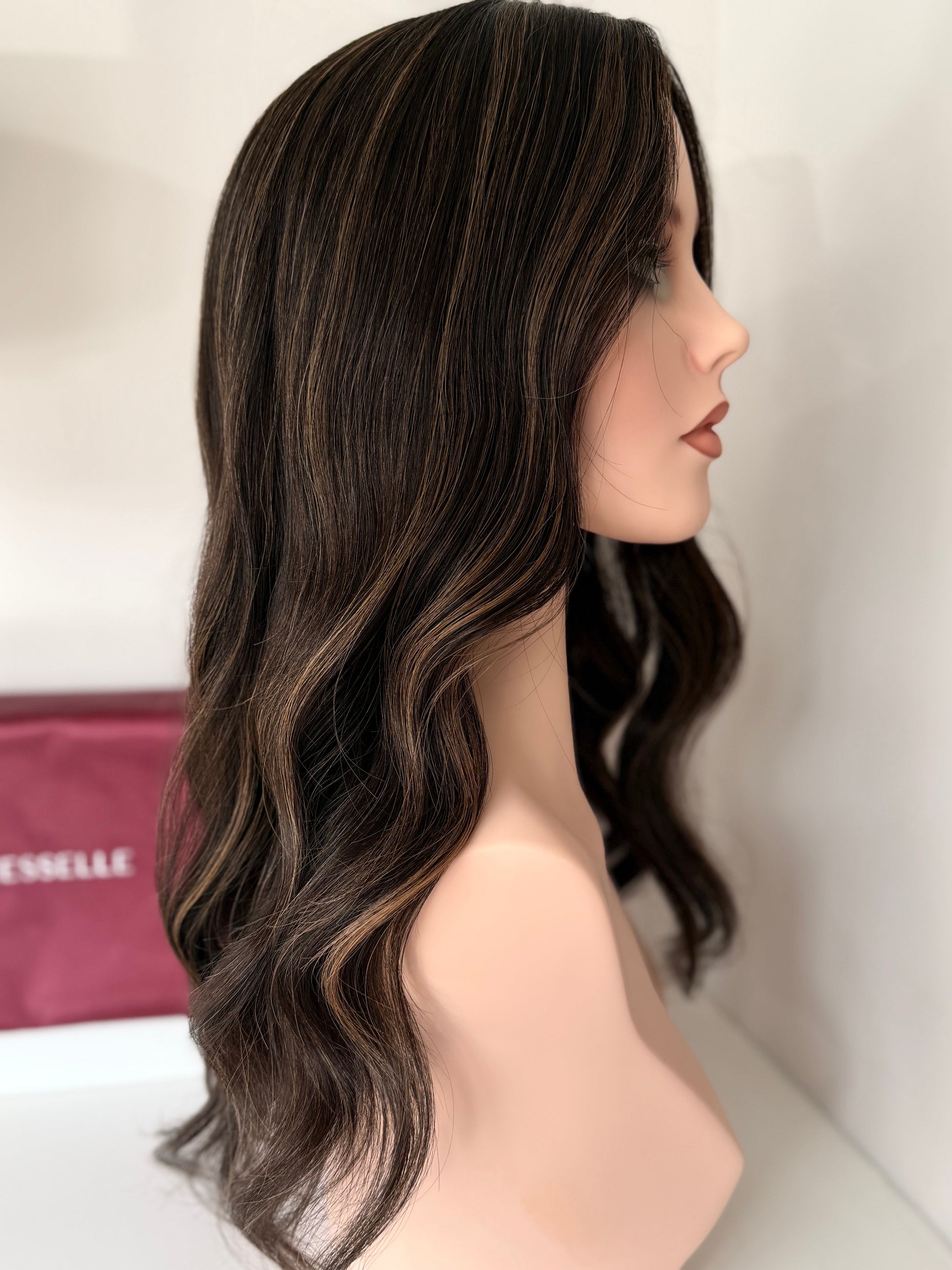 Marrakesh luxury human hair silk base hair topper by Tresselle London, designed for natural crown density, discreet fullness and seamless blending.