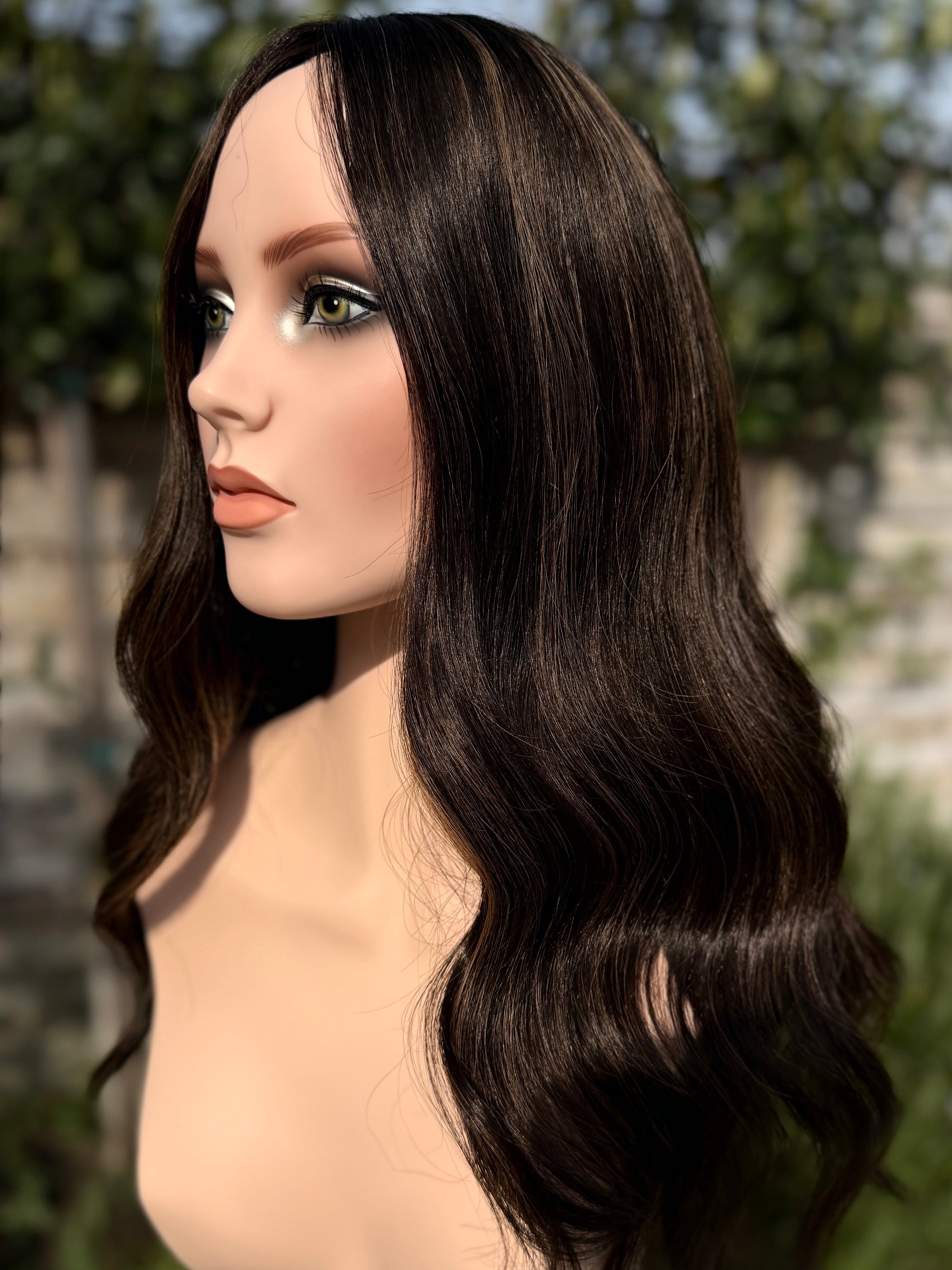 Marrakesh luxury human hair silk base hair topper by Tresselle London, designed for natural crown density, discreet fullness and seamless blending.