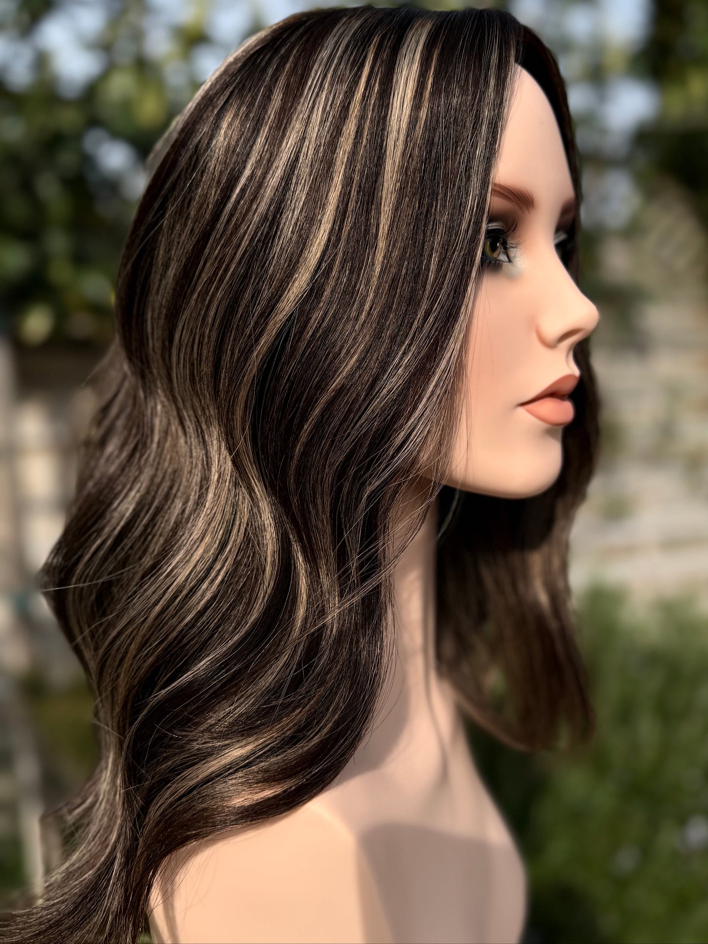 Seville luxury human hair silk base hair topper by Tresselle London, designed for natural crown density, discreet fullness and seamless blending.