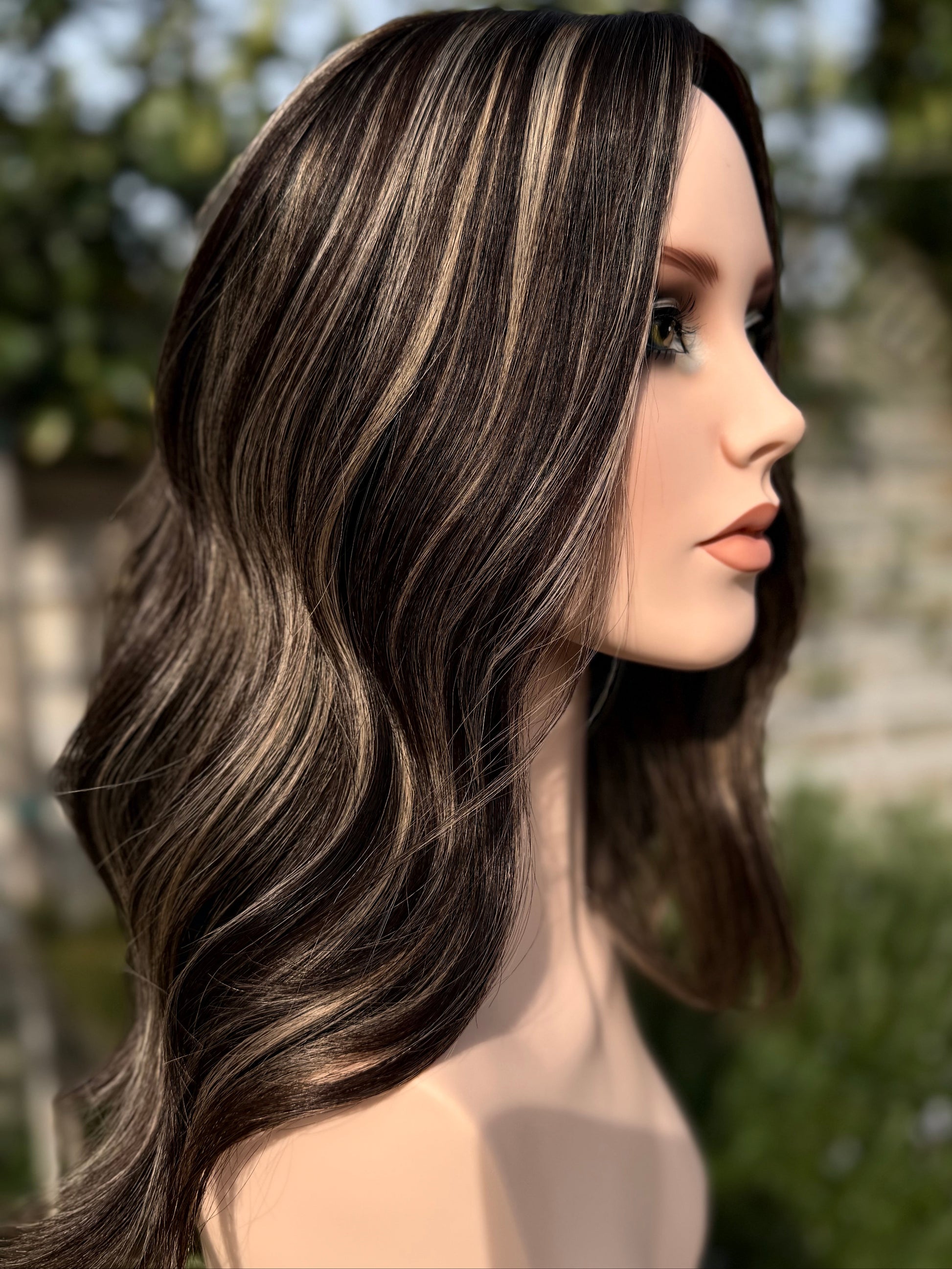 Seville luxury human hair silk base hair topper by Tresselle London, designed for natural crown density, discreet fullness and seamless blending.