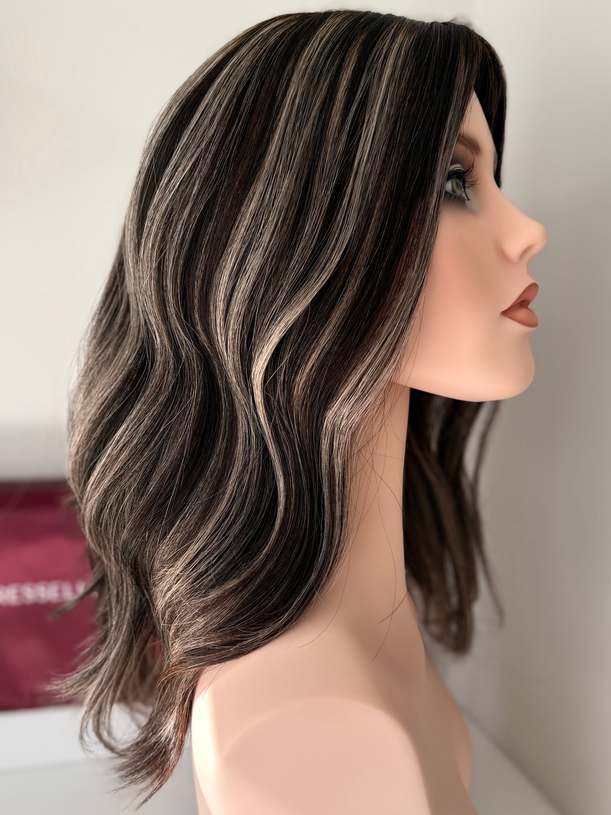 Seville luxury human hair silk base hair topper by Tresselle London, designed for natural crown density, discreet fullness and seamless blending.
