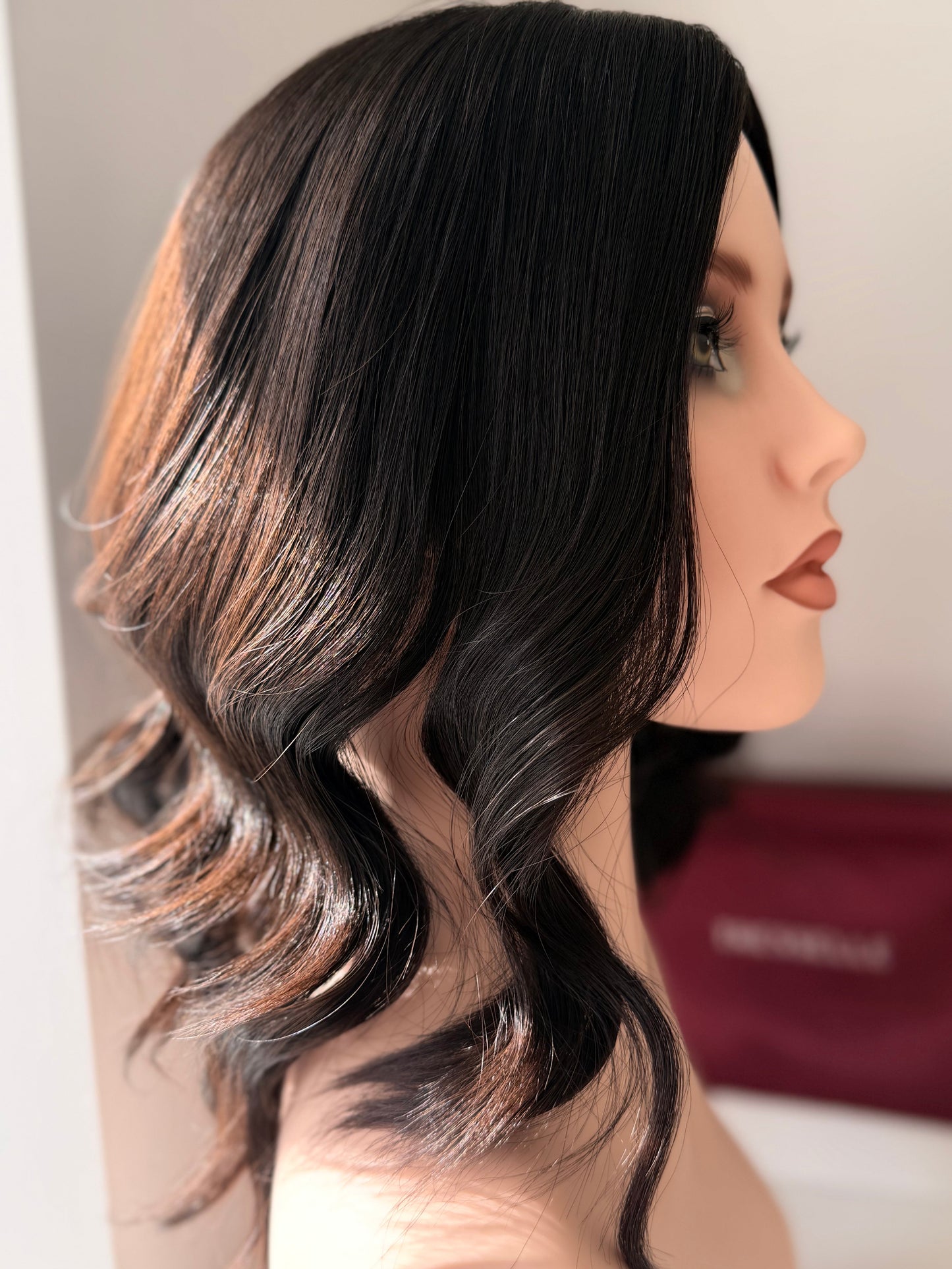 Kyoto Night luxury human hair silk base hair topper by Tresselle London, designed for natural crown density, discreet fullness and seamless blending.