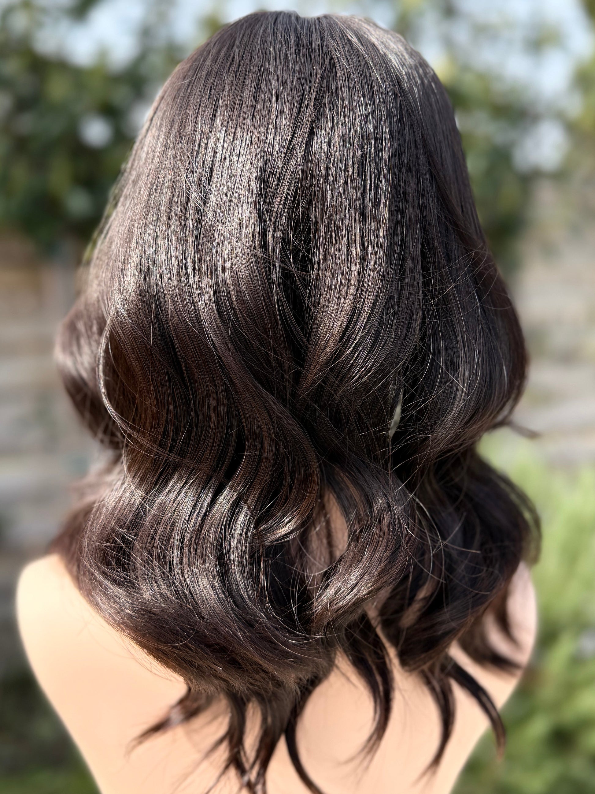Kyoto Night luxury human hair silk base hair topper by Tresselle London, designed for natural crown density, discreet fullness and seamless blending.