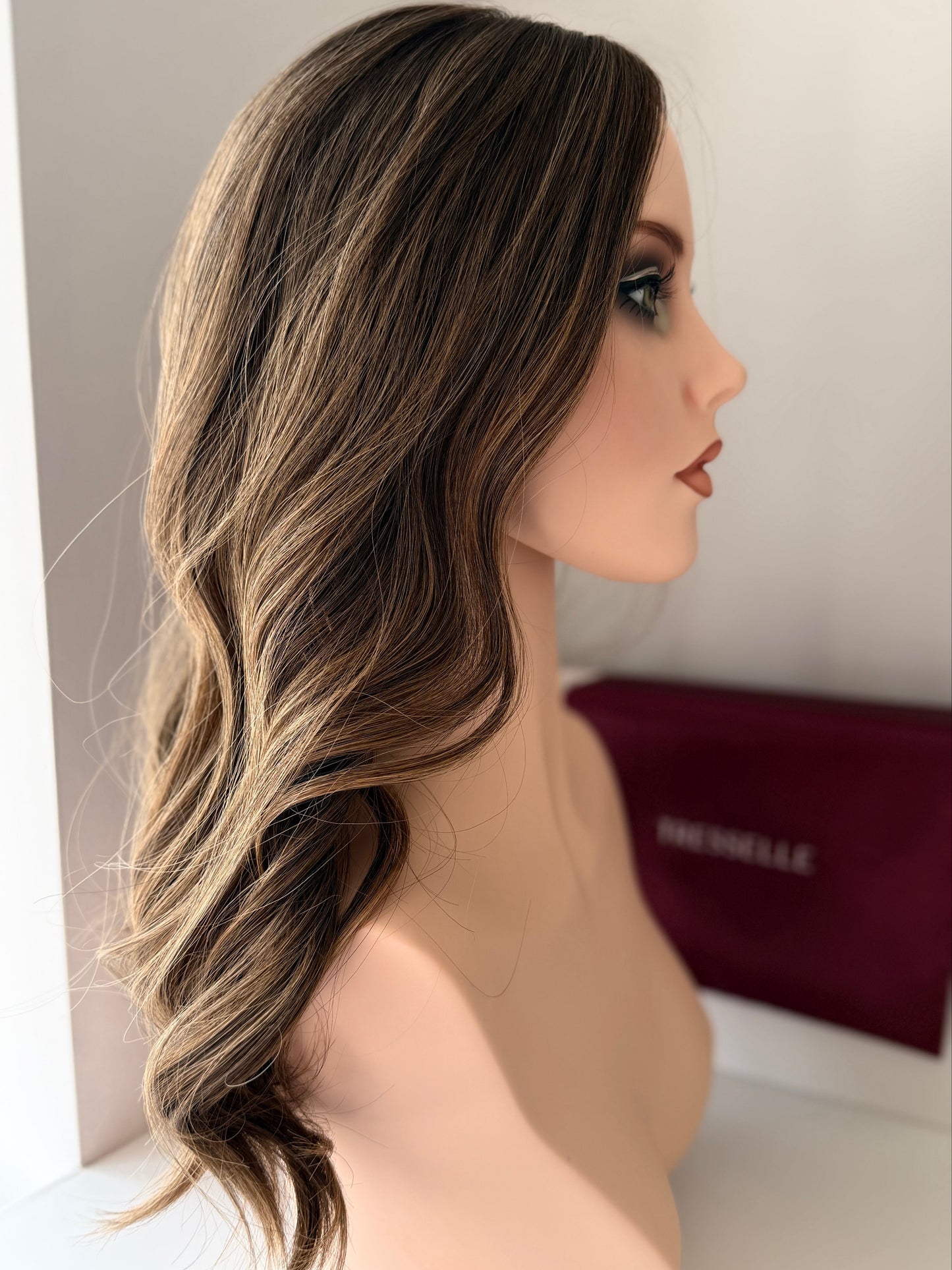 Roma luxury human hair silk base hair topper by Tresselle London, designed for natural crown density, discreet fullness and seamless blending.