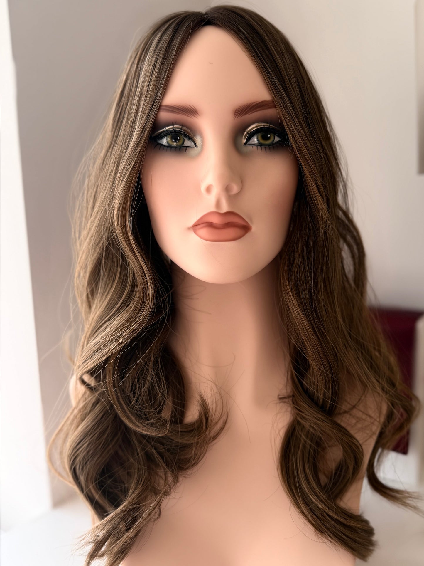 Roma luxury human hair silk base hair topper by Tresselle London, designed for natural crown density, discreet fullness and seamless blending.