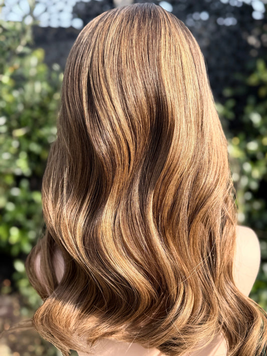 Roma luxury human hair silk base hair topper by Tresselle London, designed for natural crown density, discreet fullness and seamless blending.