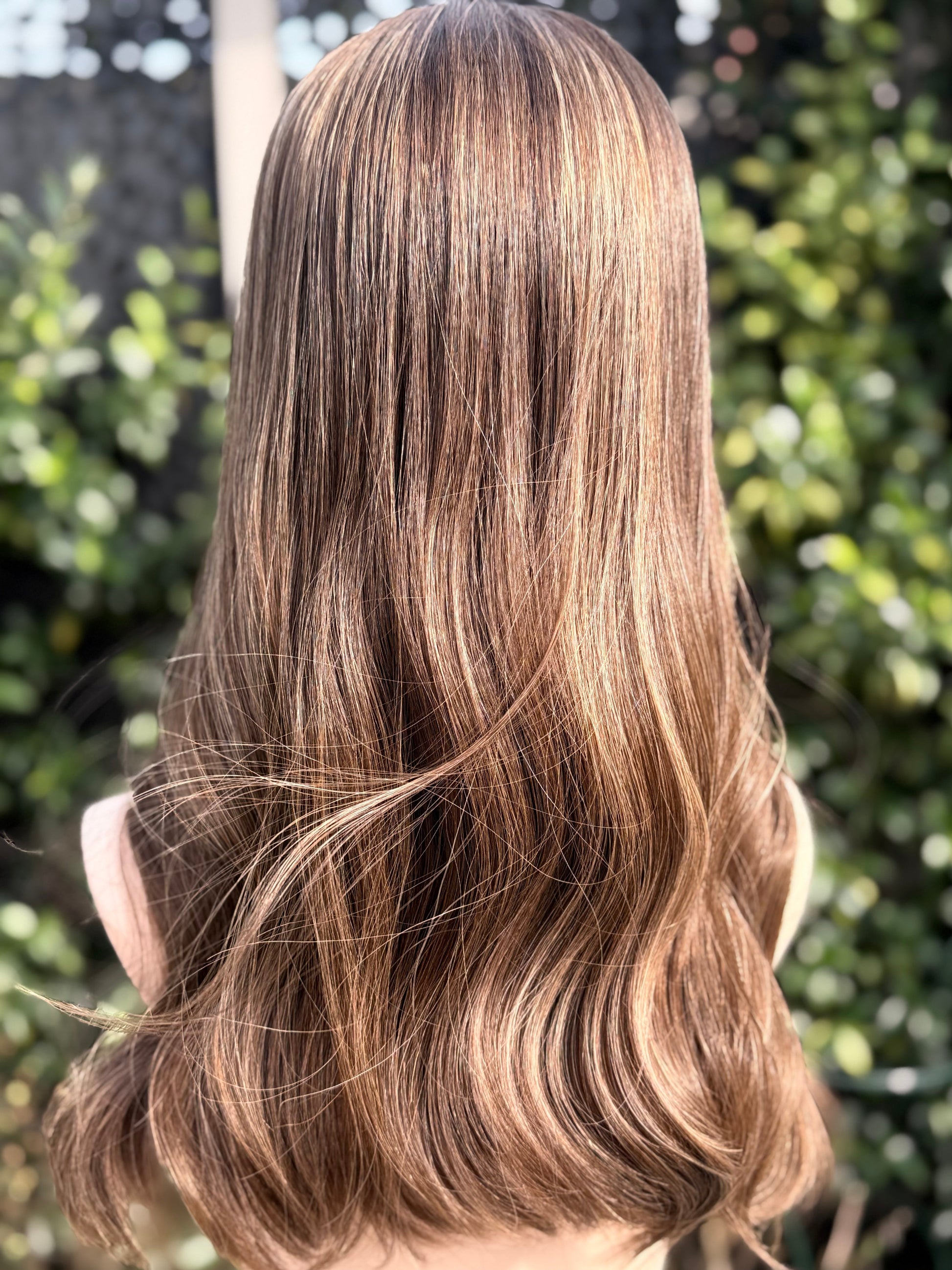 Sorrento Glow luxury human hair silk base hair topper by Tresselle London, designed for natural crown density, discreet fullness and seamless blending.