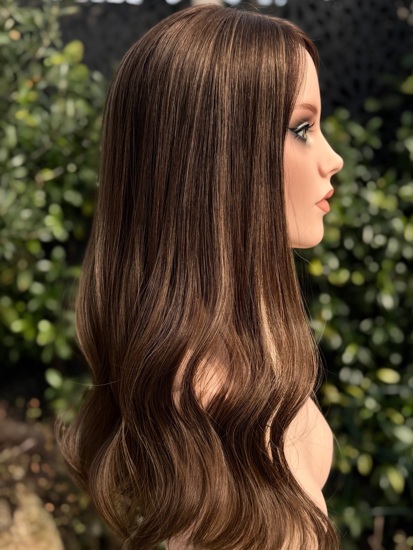 Sorrento Glow luxury human hair silk base hair topper by Tresselle London, designed for natural crown density, discreet fullness and seamless blending.