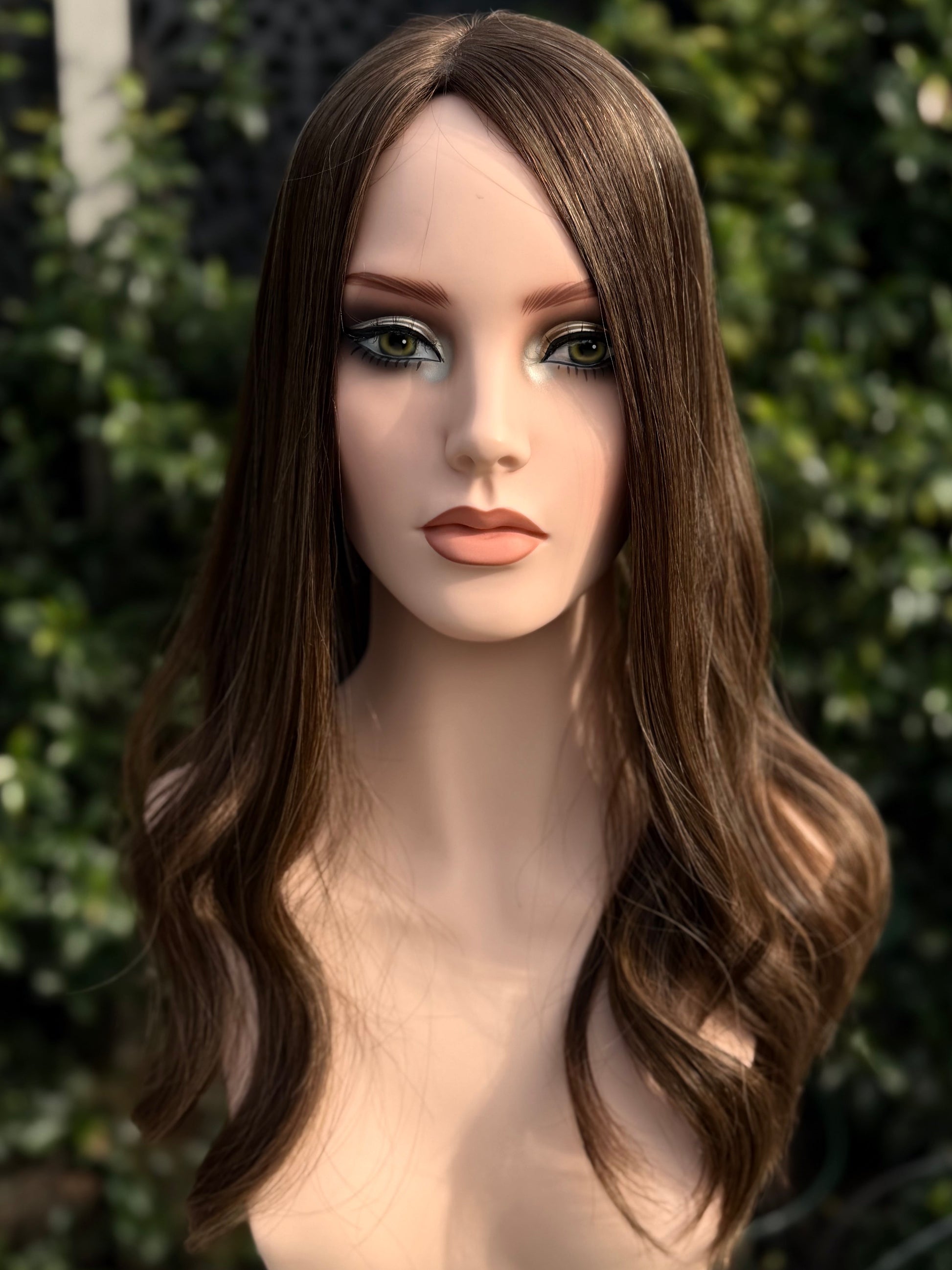 Sorrento Glow luxury human hair silk base hair topper by Tresselle London, designed for natural crown density, discreet fullness and seamless blending.